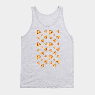 Cool and fun pizza slices pattern on white Tank Top